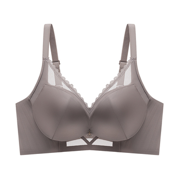 Set de sutien satin, wireless, cu cupă 3/4, efect push-up, închidere spate cu patru rânduri de cârlige