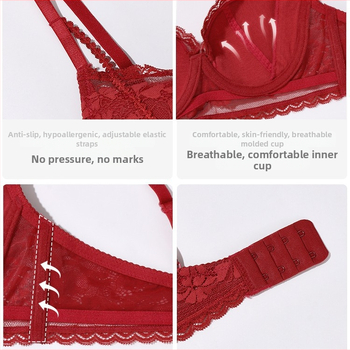 Xincai nailoninė liemenėlė su plieno žiedu, 3/4 puodelio, Ultra plona