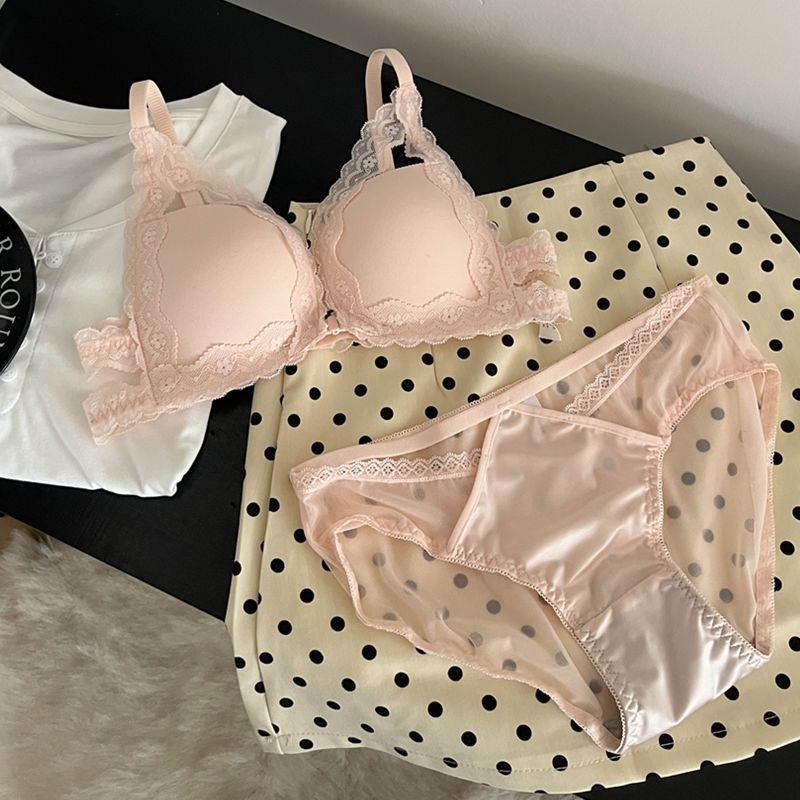 Grudnjak s prednjim zatvaranjem, čipkasti leđa, push-up za mali bust, bežični, seksi stil