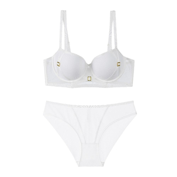 Set grudnjaka s čipkom, vanjski najlon, podstava poliester, Push-Up i zatezanje, stražnje zatvaranje s tri reda kukica