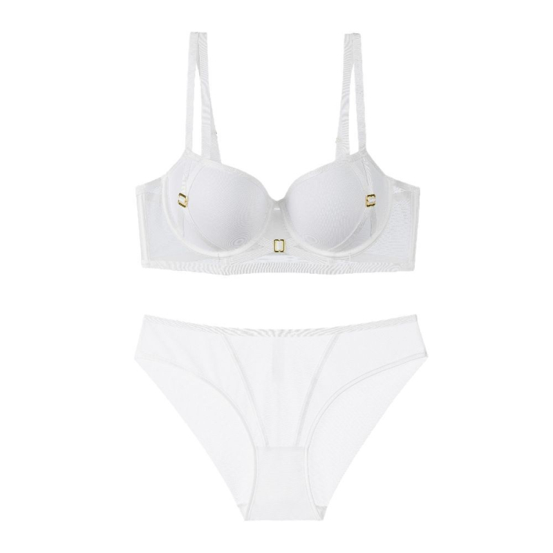 Set grudnjaka s čipkom, vanjski najlon, podstava poliester, Push-Up i zatezanje, stražnje zatvaranje s tri reda kukica