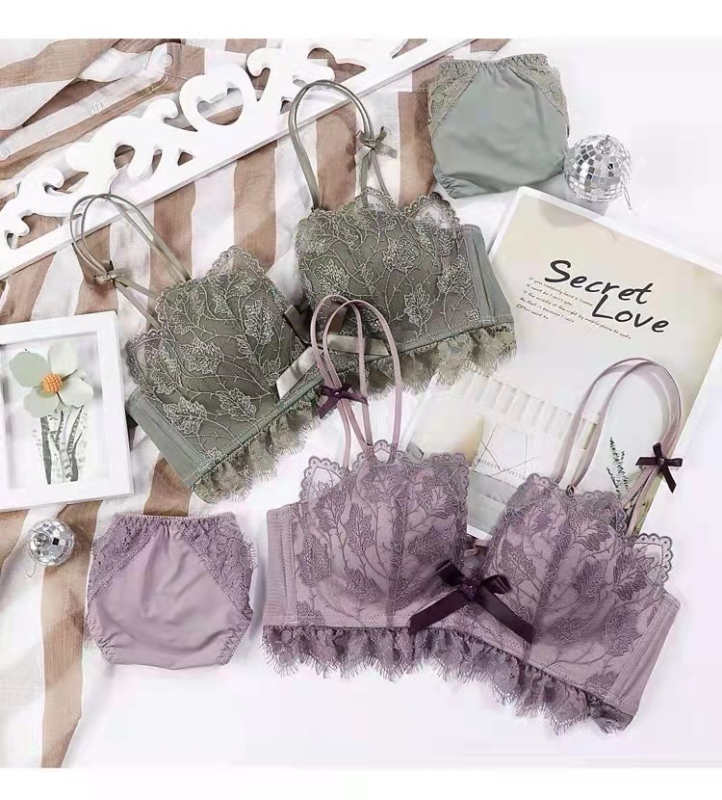 Seksi čipkasti grudnjak s leđnim dizajnom, bežični, podesive naramenice, košarica 3/4, najlon