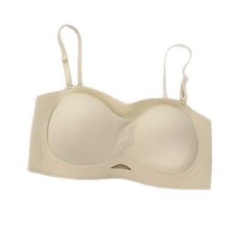 Grudnjak bez naramenica s push-up dizajnom i anti-slip dizajnom, košarice 3/4 s debelim kalupom, najlon tkanina s podstavom od spandexa