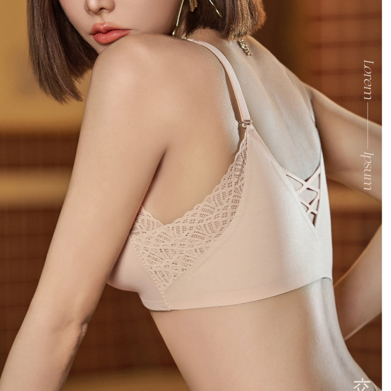 NaQooLa čipkasti push-up grudnjak s prednjim kopčanjem, šalica 3/4, oblikovane čaše (gornje tanke, donje debele), čvrste dvostruke naramenice, europski stil