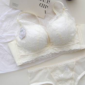 Mulberry Silk romantični čipkasti grudnjak bez žice za male grudi, udoban push-up, protiv opuštanja grudi