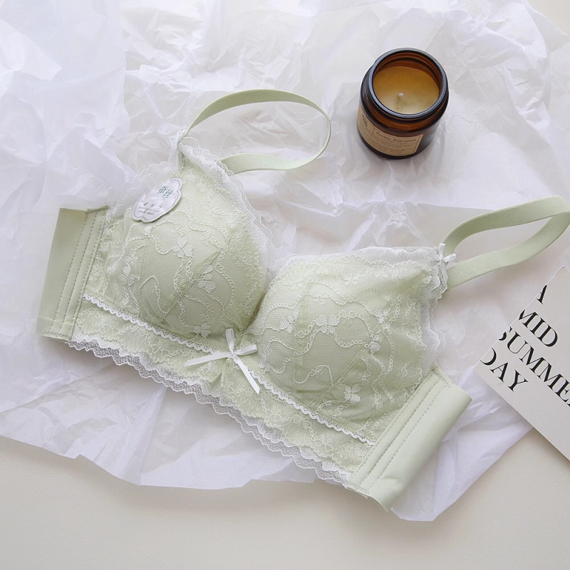 Mulberry Silk romantični čipkasti grudnjak bez žice za male grudi, udoban push-up, protiv opuštanja grudi