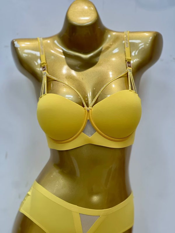Seksi set donjeg rublja za mali bust s dijamantnim detaljima i push-up efektom