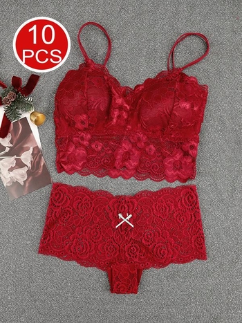 Čipkasti bralet, glavni materijal najlon, podstava pamuk, košarice s ušima zeca, tradicionalni oblik