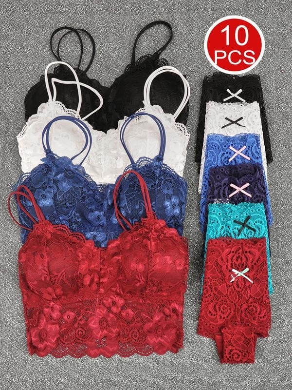 Čipkasti bralet, glavni materijal najlon, podstava pamuk, košarice s ušima zeca, tradicionalni oblik