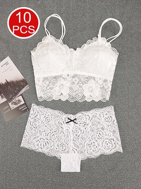 Čipkasti bralet, glavni materijal najlon, podstava pamuk, košarice s ušima zeca, tradicionalni oblik