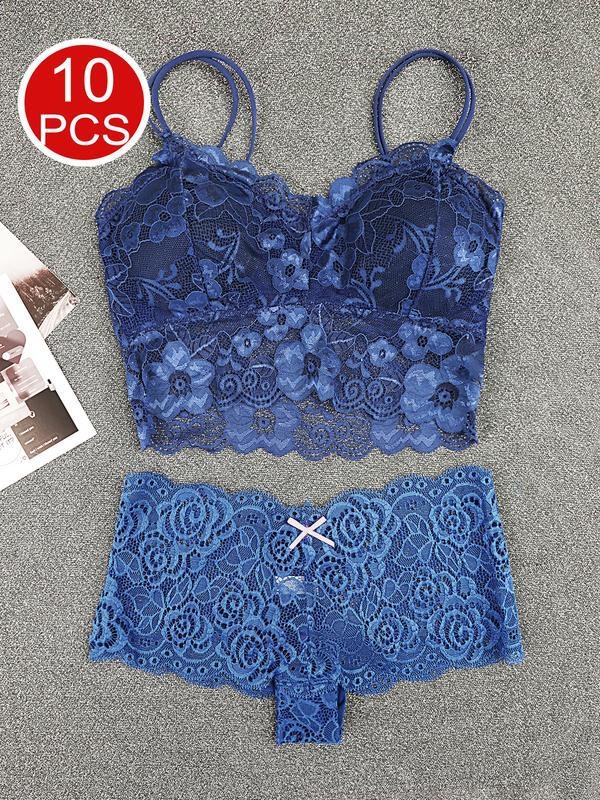 Čipkasti bralet, glavni materijal najlon, podstava pamuk, košarice s ušima zeca, tradicionalni oblik