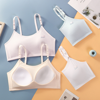 Grudnjak za tinejdžerice s fiksnim košaricama, prozračan Ice Silk, u vestnom stilu, za uzrast 15+ (Cup: Full; Mold Cup: Thin mold; Mold Cup fabric: Cotton; Fabric: Nylon; Shoulder strap: Fixed double)
