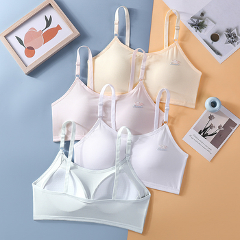 Grudnjak za tinejdžerice s fiksnim košaricama, prozračan Ice Silk, u vestnom stilu, za uzrast 15+ (Cup: Full; Mold Cup: Thin mold; Mold Cup fabric: Cotton; Fabric: Nylon; Shoulder strap: Fixed double)
