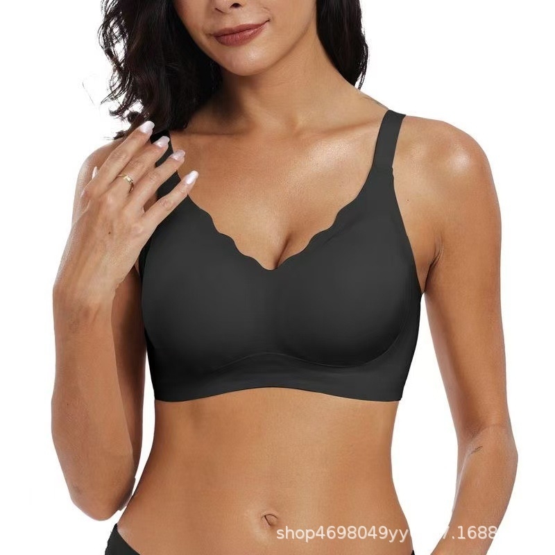 Latex Push-Up grudnjak, 3/4 košarica, Tanko oblikovane košarice, Bešavni dizajn, Čvrste dvostruke naramenice