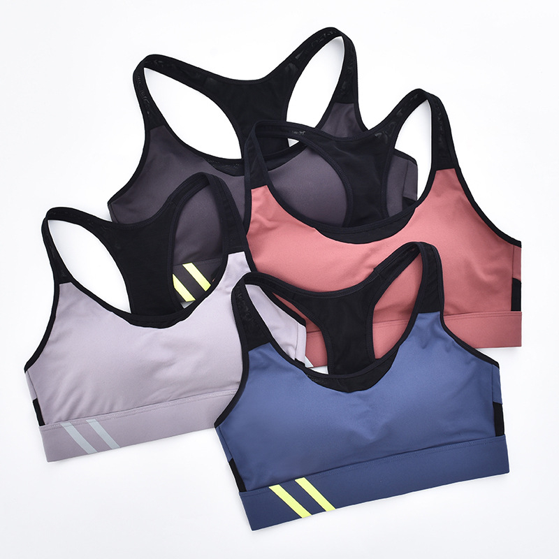 Ženski sportski top u stilu veste za jogu i trčanje, najlon materijal, 3/4 košarice s tanko oblikovanim košaricama, čvrste dvostruke naramenice, prozračan i upija znoj