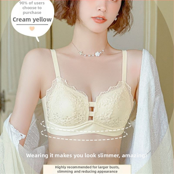 Ženski ljetni tanki grudnjak bez žice za velike grudi, minimizator, učvršćivanje bočnih, protiv opuštanja, Plus-size set grudnjaka