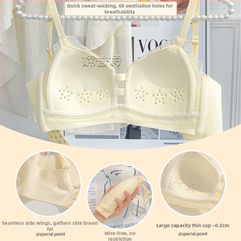 Ženski ljetni tanki grudnjak bez žice za velike grudi, minimizator, učvršćivanje bočnih, protiv opuštanja, Plus-size set grudnjaka