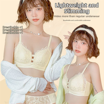 Ženski ljetni tanki grudnjak bez žice za velike grudi, minimizator, učvršćivanje bočnih, protiv opuštanja, Plus-size set grudnjaka