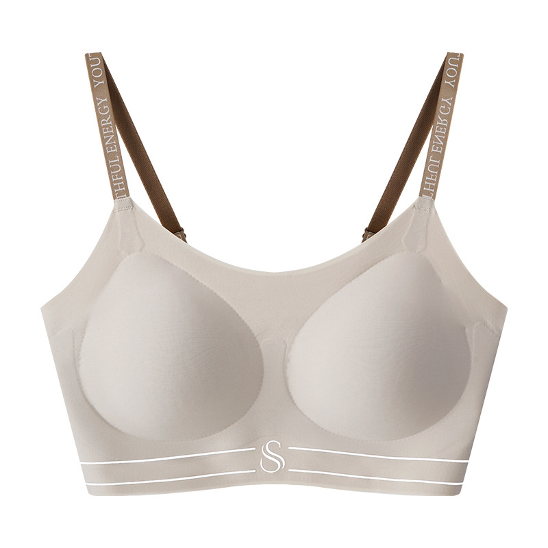 Sportski grudnjak bezšavni, push-up, vest stil, 3/4 košarica, čvrste dvostruke naramenice