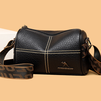 PU pečių rankinė miesto paprastumo stiliui, Boston stiliaus, ovali forma, užtrauktukas uždarymas