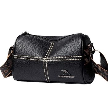 PU pečių rankinė miesto paprastumo stiliui, Boston stiliaus, ovali forma, užtrauktukas uždarymas