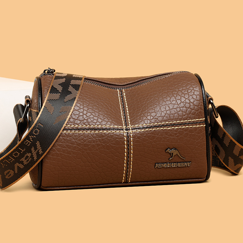 PU pečių rankinė miesto paprastumo stiliui, Boston stiliaus, ovali forma, užtrauktukas uždarymas