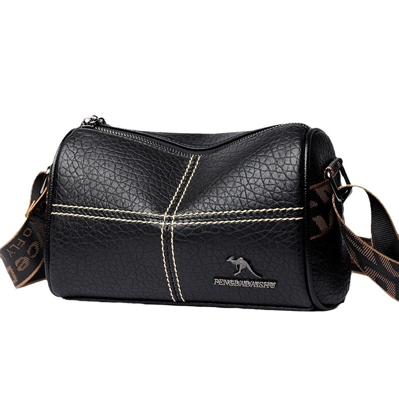 PU pečių rankinė miesto paprastumo stiliui, Boston stiliaus, ovali forma, užtrauktukas uždarymas