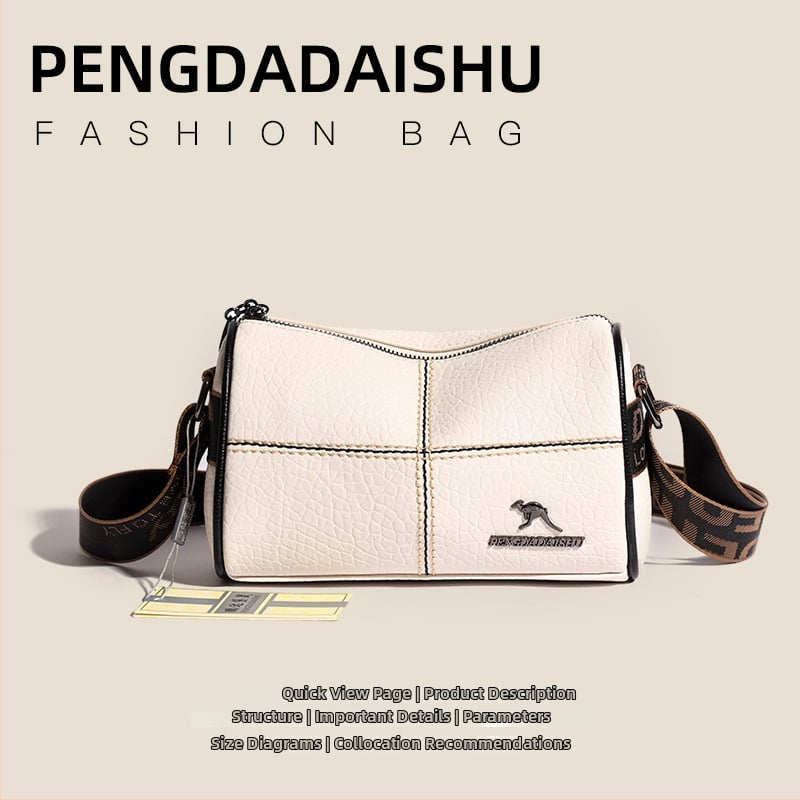 PU pečių rankinė miesto paprastumo stiliui, Boston stiliaus, ovali forma, užtrauktukas uždarymas