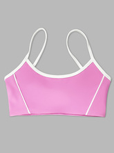 Две части спортен комплект за йога: потник със тънки презрамки и леггинси; дишащ плат 75% найлон, 25% спандекс; без подплънки.