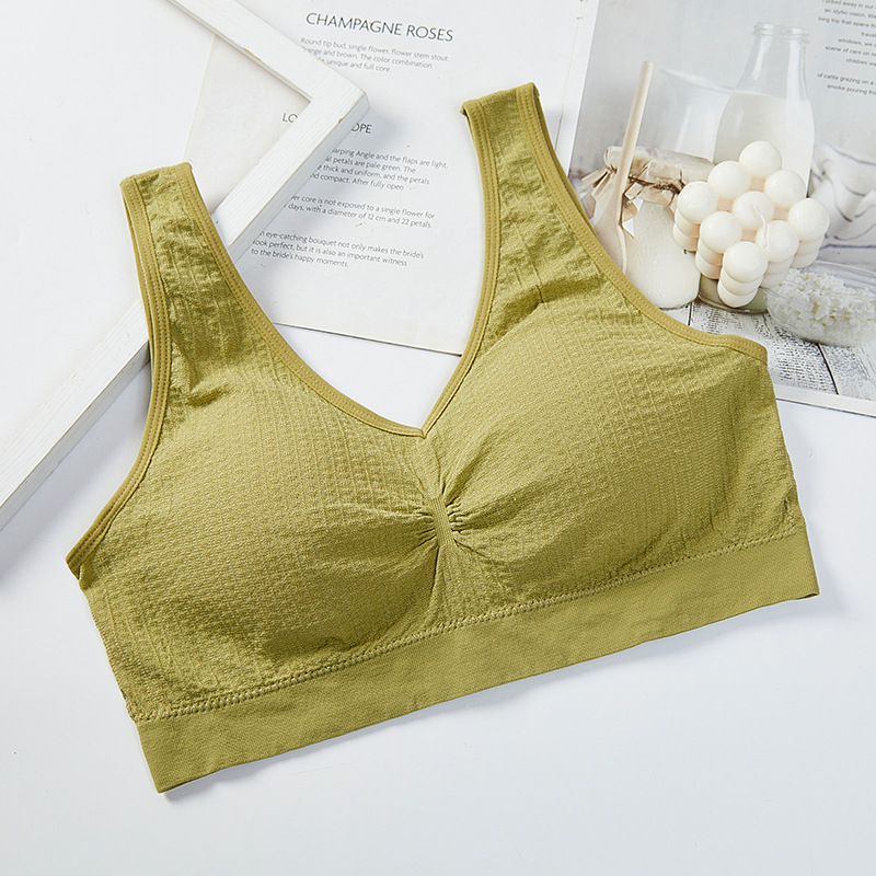 Plus-size bešavni grudnjak s podrškom leđa, udoban pamuk, sportski vest-wrap stil