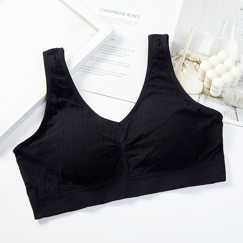 Plus-size bešavni grudnjak s podrškom leđa, udoban pamuk, sportski vest-wrap stil