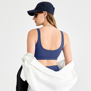 Ženski sportski grudnjak od Lycra s 3/4 oblikovanim košaricama, čvrste dvostruke naramenice, materijal Nylon Nude Lycra