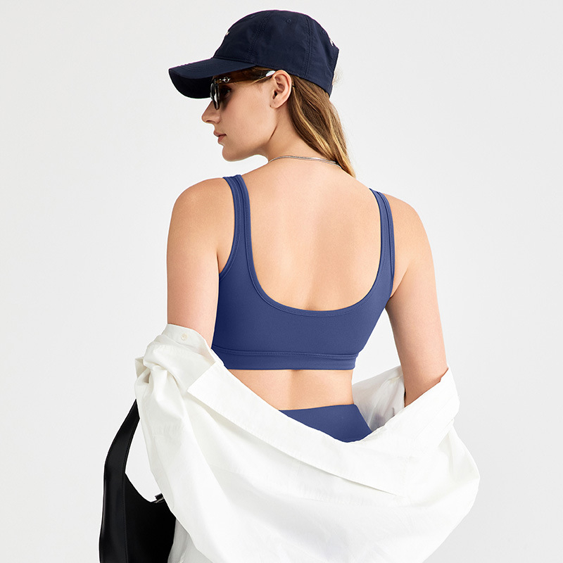 Ženski sportski grudnjak od Lycra s 3/4 oblikovanim košaricama, čvrste dvostruke naramenice, materijal Nylon Nude Lycra