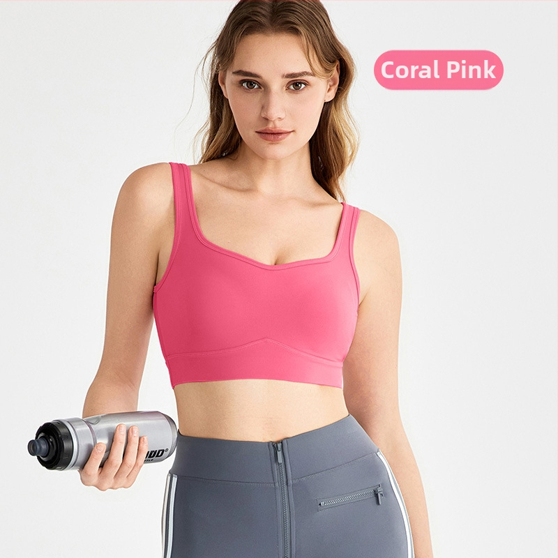 Ženski sportski grudnjak od Lycra s 3/4 oblikovanim košaricama, čvrste dvostruke naramenice, materijal Nylon Nude Lycra