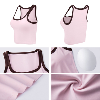 Дамски йога сутиен Nuls – тънък и мек, Slim fit, дължина до корема, с подплънки, Nylon 82% / Spandex 18%, младежко издание, пролет/лято 2025