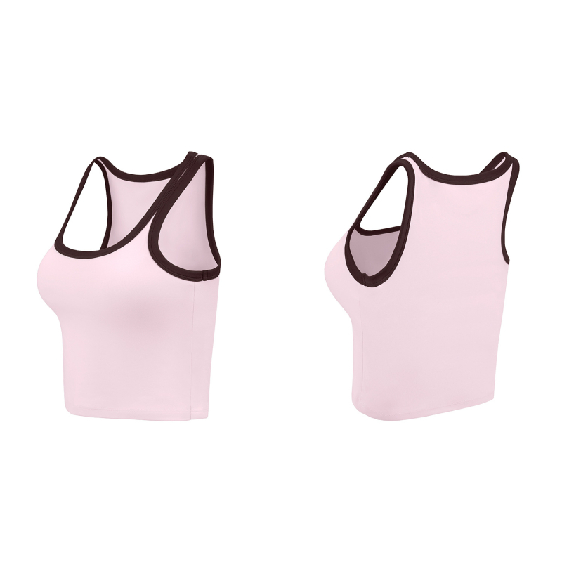 Дамски йога сутиен Nuls – тънък и мек, Slim fit, дължина до корема, с подплънки, Nylon 82% / Spandex 18%, младежко издание, пролет/лято 2025