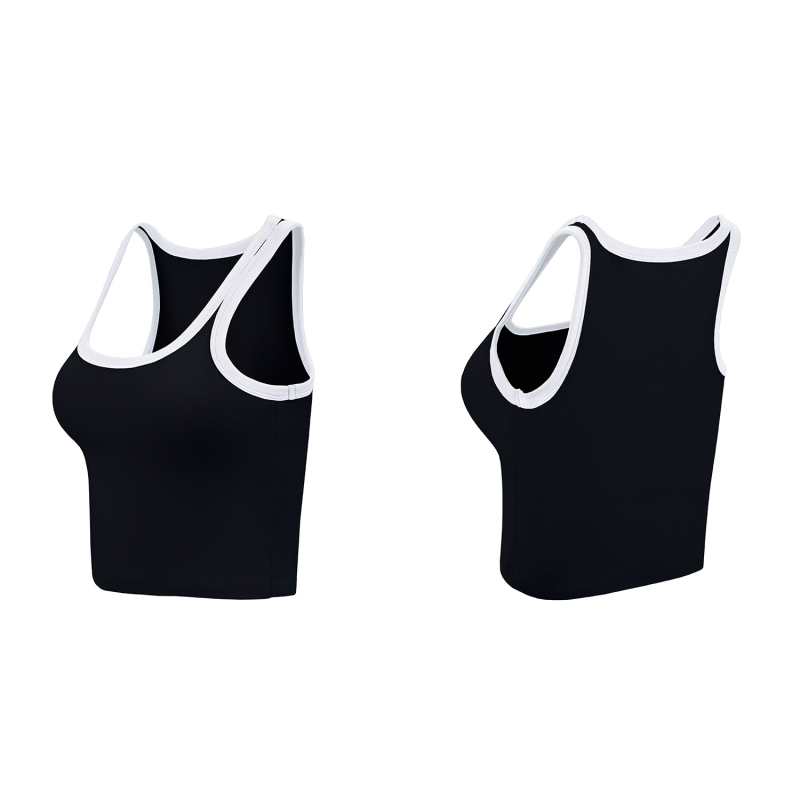 Дамски йога сутиен Nuls – тънък и мек, Slim fit, дължина до корема, с подплънки, Nylon 82% / Spandex 18%, младежко издание, пролет/лято 2025