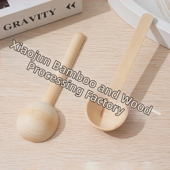 Xiaojun medinis šaukštas, japonų stiliaus, ilga rankena, šiuolaikinis minimalistinis dizainas