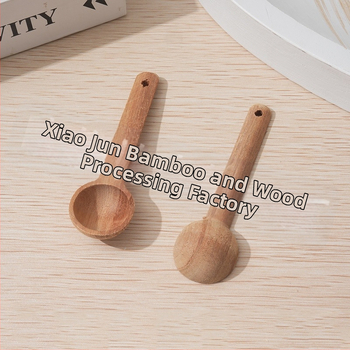 Xiaojun medinis šaukštas, japonų stiliaus, ilga rankena, šiuolaikinis minimalistinis dizainas