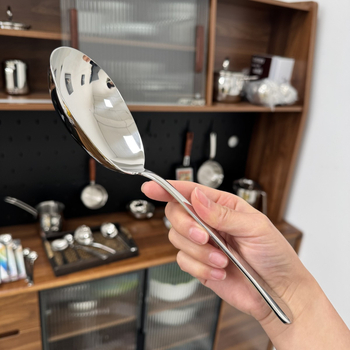 Munavormiline supilusikas pikkade käepidemetega, sügav kauss, 304 roostevaba teras, peegelviimistlus, serveerimis lusikas, kaasaegne minimalistlik stiil