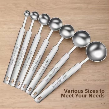 Yutian pikkade kätega mõõtelusikas grammskaalaga, märgised 5/10 g ja 15 ml, küpsetamiseks, kaasaegne minimalistlik disain