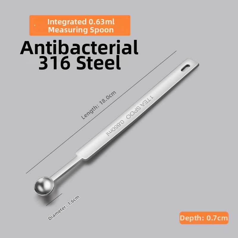 Yutian pikkade kätega mõõtelusikas grammskaalaga, märgised 5/10 g ja 15 ml, küpsetamiseks, kaasaegne minimalistlik disain