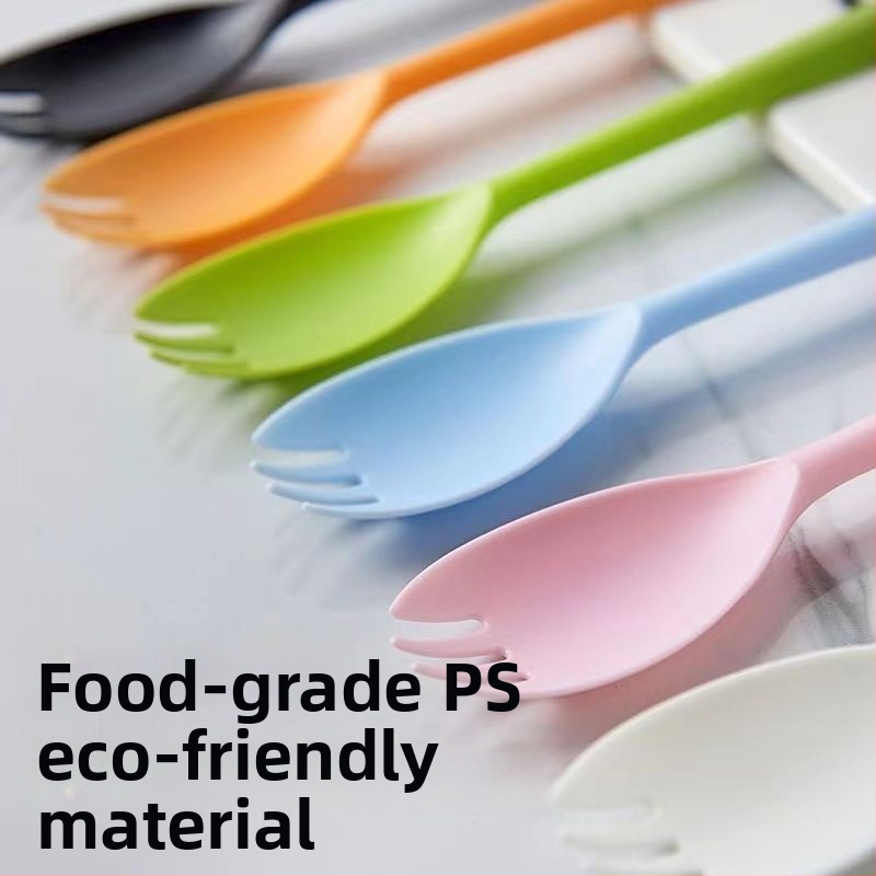 Jednorazové lyžičky a vidličky s dlhými rúčkami, samostatne balené, určené na grilovanie, bibimbap, dezerty a ovocné poháre — Materiál: PP; Značka: Unique; Funkcia: Iné; Spustenie produktu: Iné