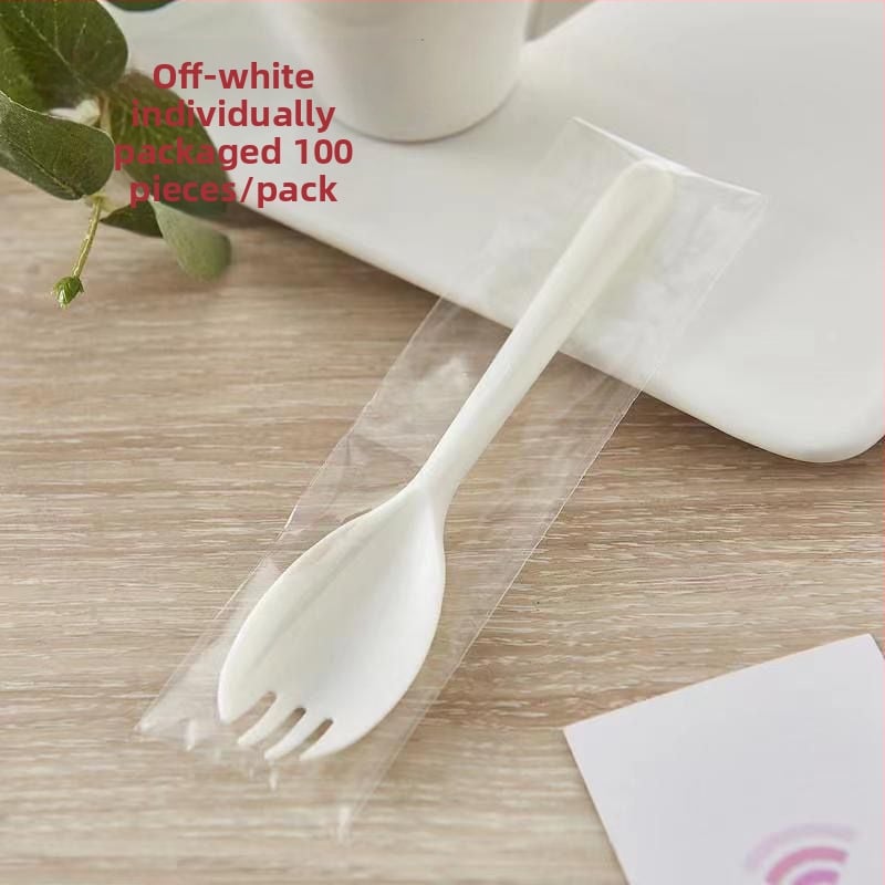 Еднократни лъжички и вилици с дълги дръжки, индивидуално опаковани, за барбекю, би-бимап, десерти и плодови лъжички — PP материал; Марка Unique; Функция: Други; Пускане на пазара: Други