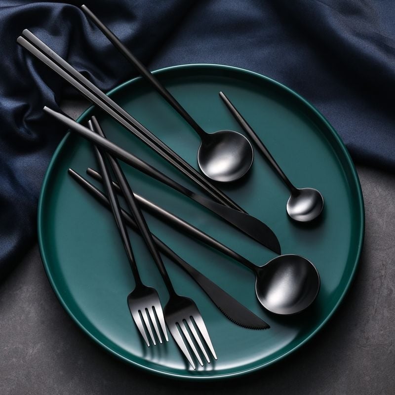 Σετ μαχαιροπίρουνων – μαχαίρια, πιρούνια και κουτάλια – 304 ανοξείδωτο ατσάλι – μποέμ στυλ – φινίρισμα hemp wheel