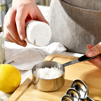 Комплект измервателни лъжички и чаши за печене от неръждаема стомана, 10 части, минималистичен стил, Keidason