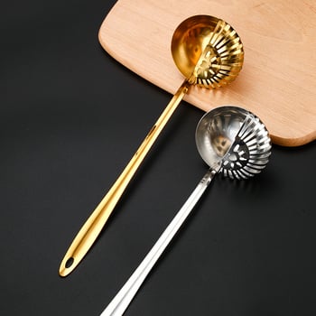 Rostevabast terasest kahekordse kasutusega keedukann lusikas sisseehitatud sõelaga, libisemiskindel, kuumuskindel