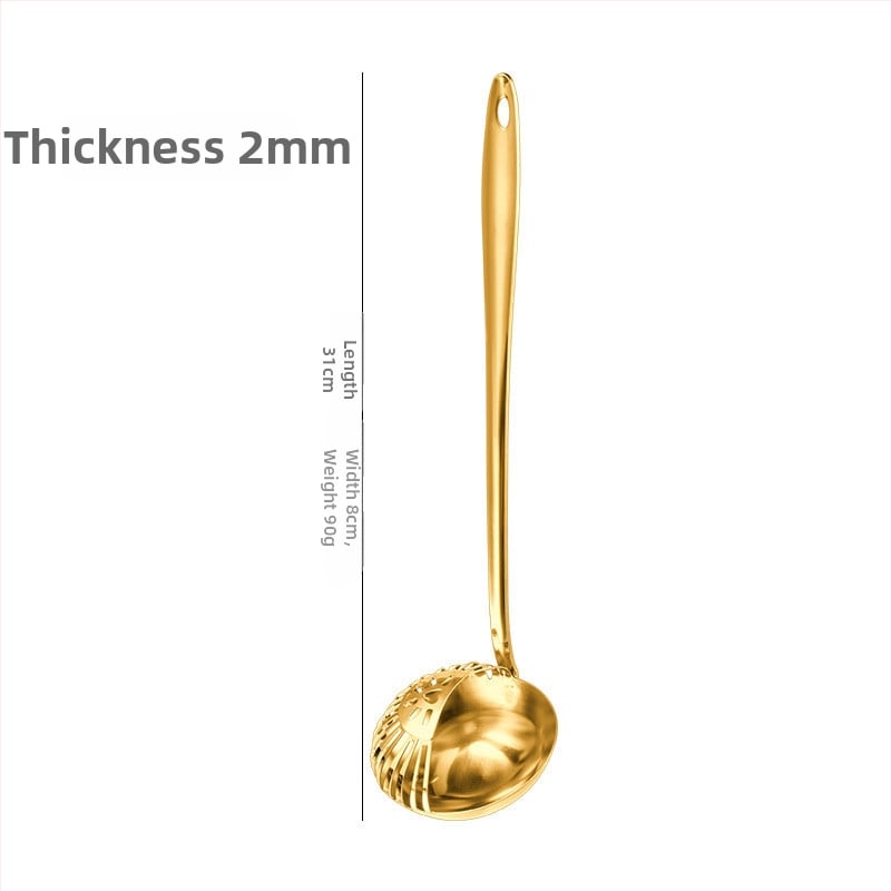 Rostevabast terasest kahekordse kasutusega keedukann lusikas sisseehitatud sõelaga, libisemiskindel, kuumuskindel