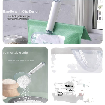 Defu Многофункционална мерителна лъжичка за кухня с клип за запечатване, подходяща за ориз, зърна и брашно