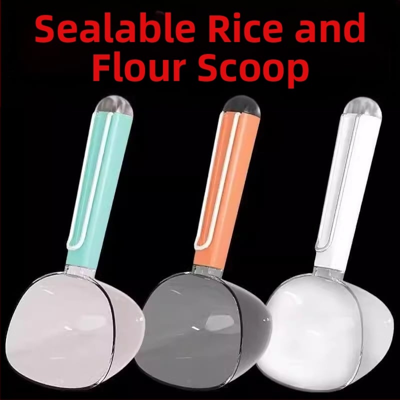 Defu Многофункционална мерителна лъжичка за кухня с клип за запечатване, подходяща за ориз, зърна и брашно